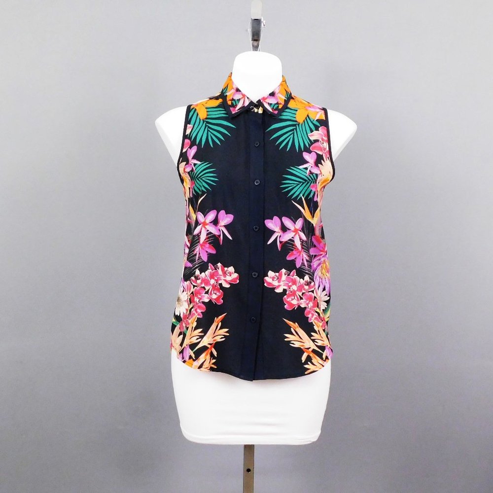 Aqua Women Shirt Black Multi S‎